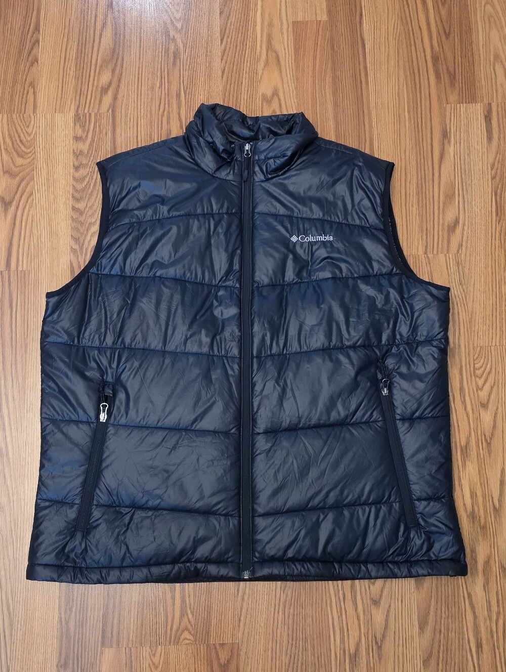 Columbia 650TD TurboDown Black Puffer Vest Omni-Heat Men's Size XL Lightweight
